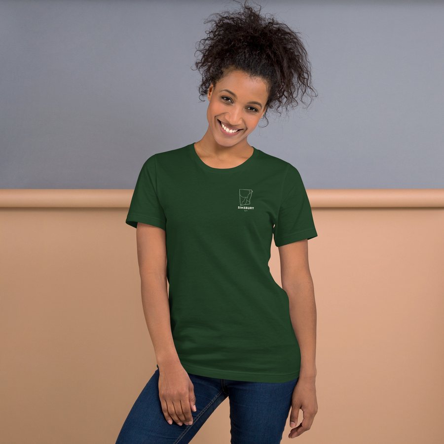 A Hometown Map Tee for Simsbury, Connecticut